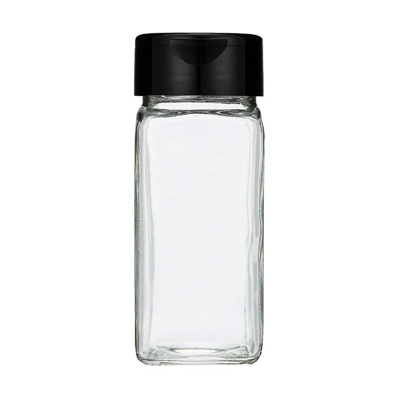 Pride Of India Small Clear Glass Spice Jars w/Dual Sifter Cap | Food Grade BPA Free USA Made | 4 Fluid Ounce Capacity by Pride Of India - Image 1